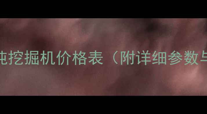 图片 山东鲁工20吨挖掘机价格表（附详细参数与购车指南）