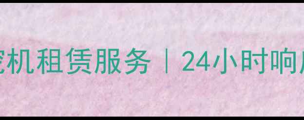 图片 巧家县专业挖机租赁服务｜24小时响应｜免费报价