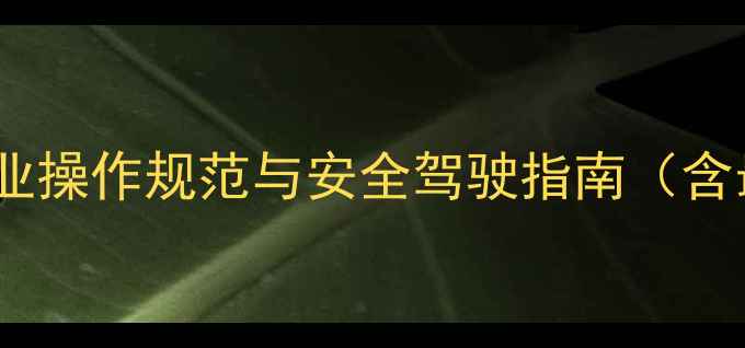 图片 广东工程机械行业操作规范与安全驾驶指南（含最新政策解读）2