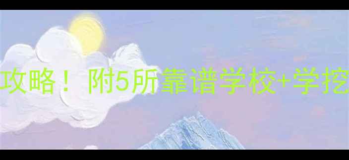 广州挖机培训全攻略附5所靠谱学校学挖机避坑指南