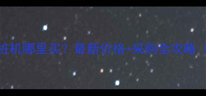 广西二手旋挖机打桩机哪里买最新价格采购全攻略附真实交易案例