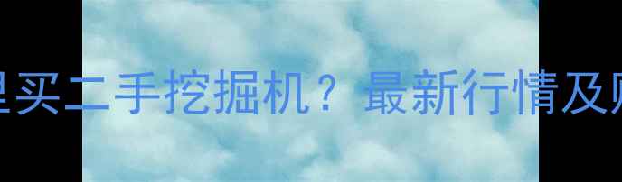 广西哪里买二手挖掘机最新行情及购买指南