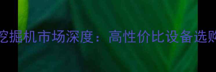 成都二手神刚350挖掘机市场深度高性价比设备选购指南与维护秘籍
