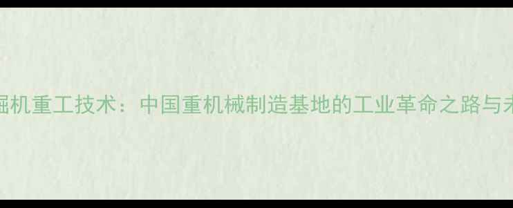 图片 抚顺挖掘机重工技术：中国重机械制造基地的工业革命之路与未来展望