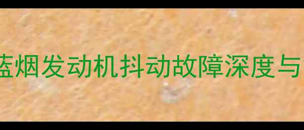 图片 挖掘机冒蓝烟发动机抖动故障深度与解决方案1