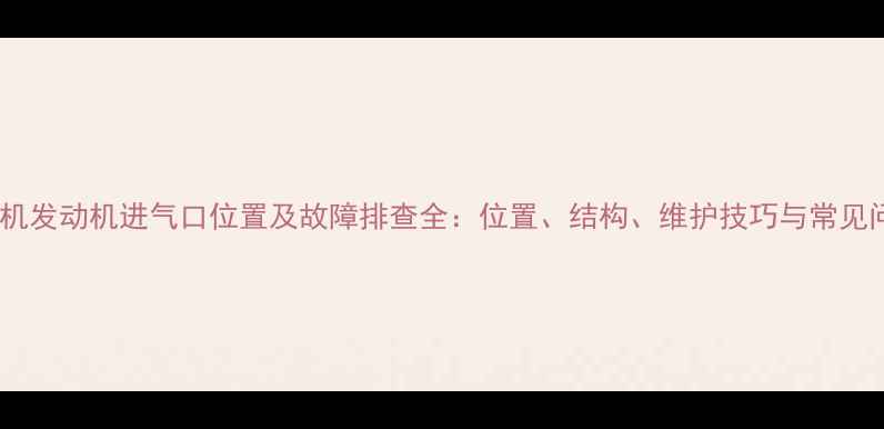 挖掘机发动机进气口位置及故障排查全位置结构维护技巧与常见问题