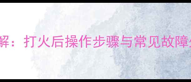图片 挖掘机启动全流程详解：打火后操作步骤与常见故障处理（附图文指南）1