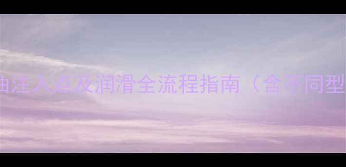 挖掘机履带黄油注入点及润滑全流程指南含不同型号操作手册