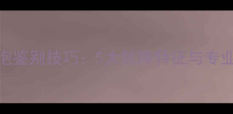 图片 挖掘机水泡鉴别技巧：5大故障特征与专业维修方案