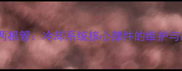 图片 挖掘机水箱两根管：冷却系统核心部件的维护与故障诊断全2