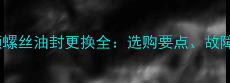挖掘机液压锤变频螺丝油封更换全选购要点故障诊断与维护技巧