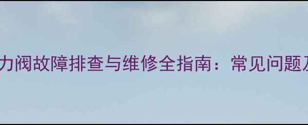 挖掘机破碎锤液力阀故障排查与维修全指南常见问题及专业养护建议