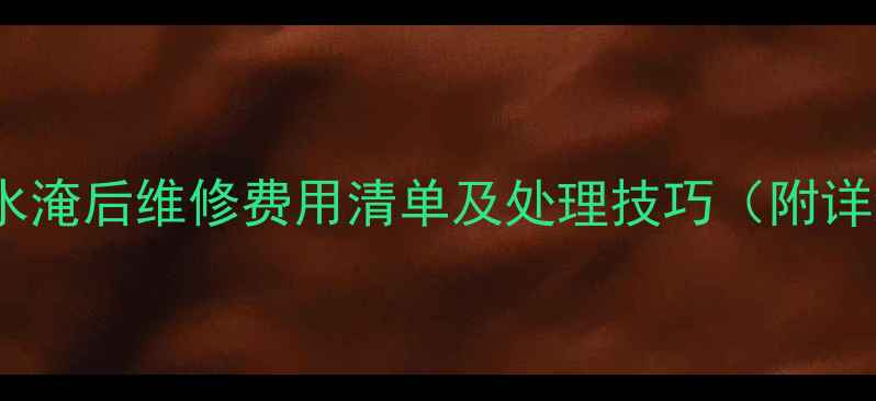 图片 挖掘机被水淹后维修费用清单及处理技巧（附详细报价）1