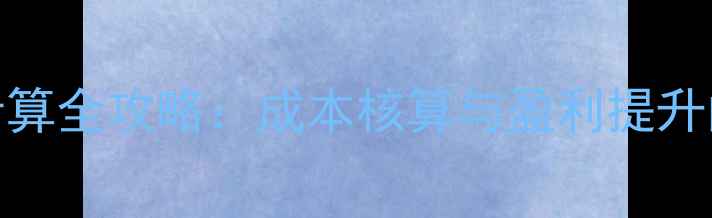 图片 挖机出租利润计算全攻略：成本核算与盈利提升的6大核心公式1