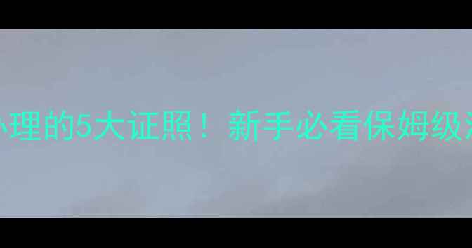 挖机出租必须办理的5大证照新手必看保姆级流程避坑指南