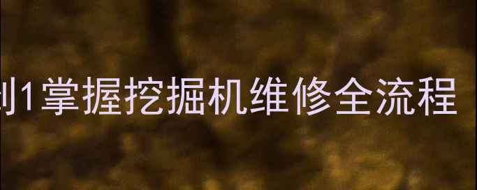 挖机学徒日记从0到1掌握挖掘机维修全流程附新手避坑指南