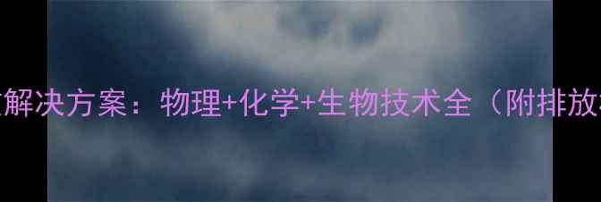 图片 挖机废气处理高效解决方案：物理+化学+生物技术全（附排放标准与维护指南）