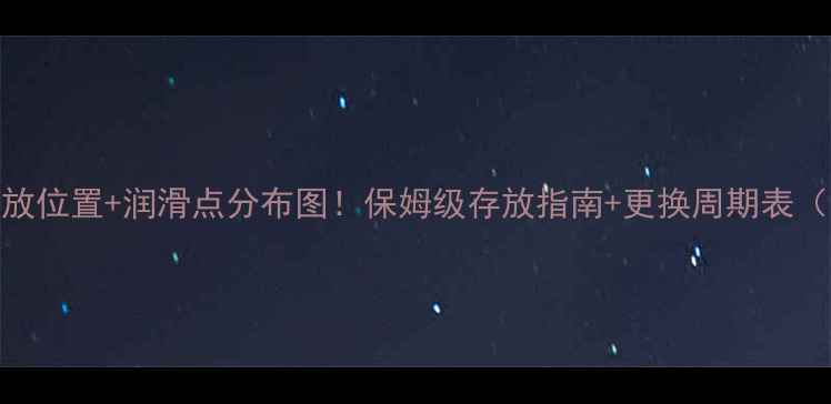 图片 挖机润滑油存放位置+润滑点分布图！保姆级存放指南+更换周期表（附常见误区）