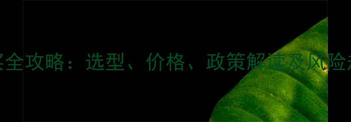 图片 挖机购买全攻略：选型、价格、政策解读及风险规避指南