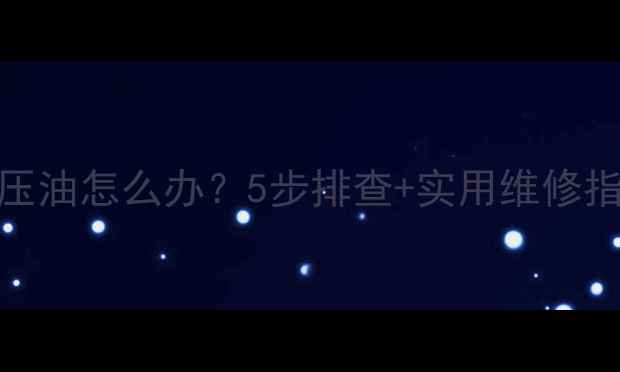 图片 挖机转盘漏液压油怎么办？5步排查+实用维修指南（附图解）