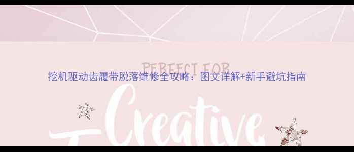 图片 挖机驱动齿履带脱落维修全攻略：图文详解+新手避坑指南