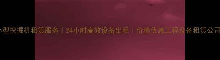 新乡小型挖掘机租赁服务24小时高效设备出租价格优惠工程设备租赁公司推荐