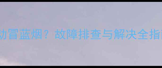 图片 新购挖掘机冷车启动冒蓝烟？故障排查与解决全指南（附操作要点）2