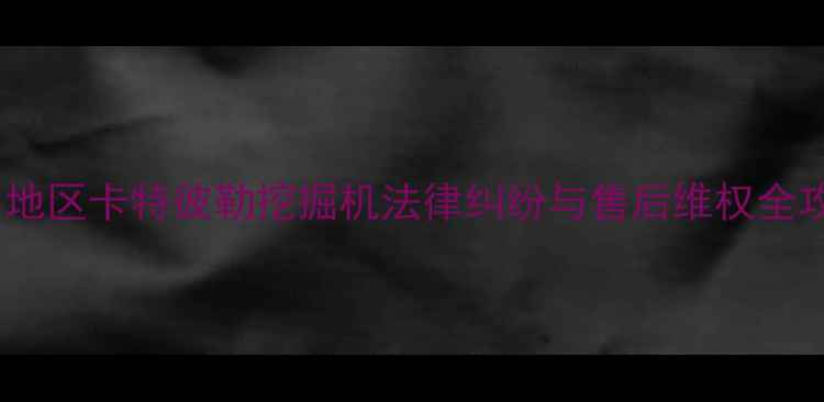 图片 昆明地区卡特彼勒挖掘机法律纠纷与售后维权全攻略1