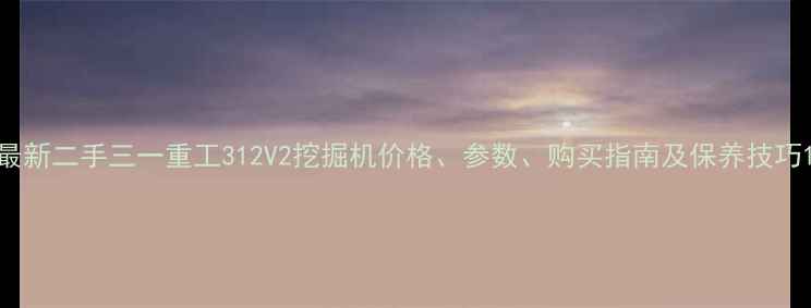 最新二手三一重工312V2挖掘机价格参数购买指南及保养技巧
