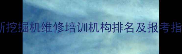图片 最新挖掘机维修培训机构排名及报考指南1