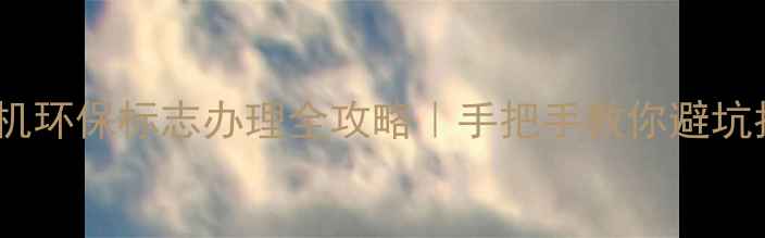 最新政策挖掘机环保标志办理全攻略手把手教你避坑指南费用明细