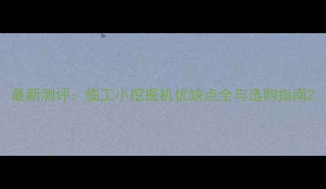 图片 最新测评：临工小挖掘机优缺点全与选购指南2