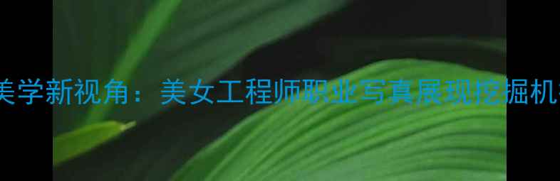 机械美学新视角美女工程师职业写真展现挖掘机操作