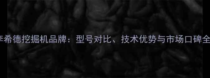图片 李希德挖掘机品牌：型号对比、技术优势与市场口碑全2