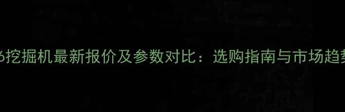 图片 柳工336挖掘机最新报价及参数对比：选购指南与市场趋势分析1