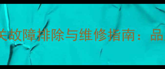 图片 柳工挖掘机喇叭开关故障排除与维修指南：品牌技术及操作要点2