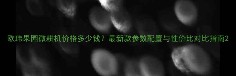 图片 欧玮果园微耕机价格多少钱？最新款参数配置与性价比对比指南2