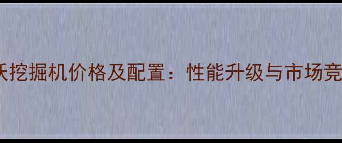 图片 款沃尔沃挖掘机价格及配置：性能升级与市场竞争力全2