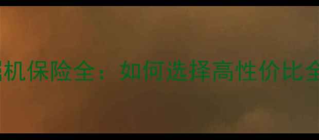 图片 沃尔沃挖掘机保险全：如何选择高性价比全险方案？1