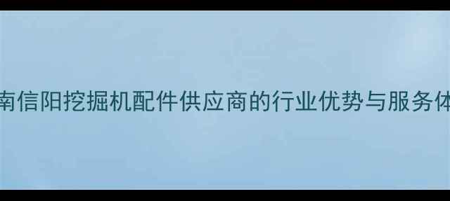 河南信阳挖掘机配件供应商的行业优势与服务体系