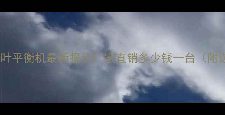 图片 河南贯流风叶平衡机最新报价厂家直销多少钱一台（附选购指南）2