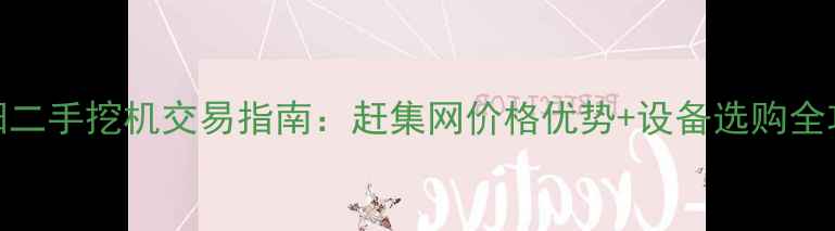 图片 洛阳二手挖机交易指南：赶集网价格优势+设备选购全攻略