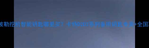 图片 济南卡特彼勒挖机智能钥匙哪里买？卡特D2D3系列备用钥匙专卖+全国联保服务2
