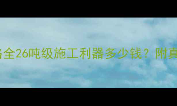 图片 海宏装载机26价格全26吨级施工利器多少钱？附真实报价+对比攻略