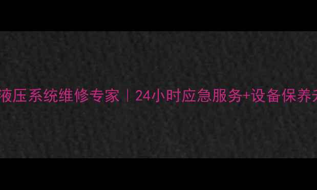 深圳挖掘机液压系统维修专家24小时应急服务设备保养升级全攻略