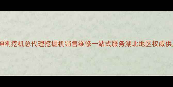 图片 湖北神刚挖机总代理挖掘机销售维修一站式服务湖北地区权威供应商2