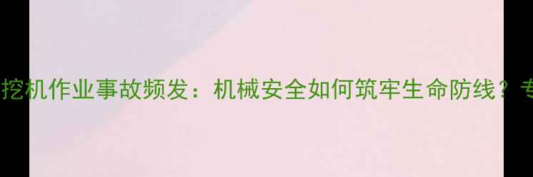 图片 湖南邵阳挖机作业事故频发：机械安全如何筑牢生命防线？专家支招2