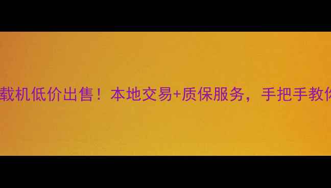 湘西二手装载机低价出售本地交易质保服务手把手教你避坑指南