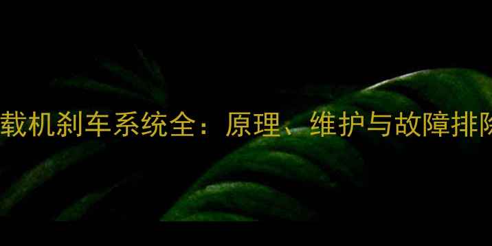 图片 滑移装载机刹车系统全：原理、维护与故障排除技巧1