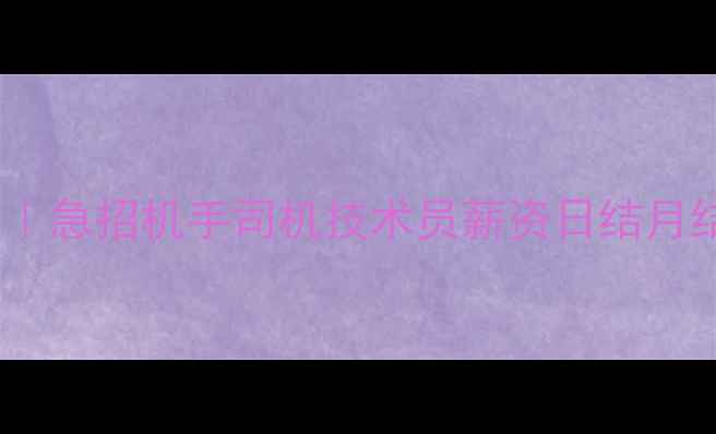 图片 漳州挖掘机招聘中介｜急招机手司机技术员薪资日结月结都有紧急联系电话1